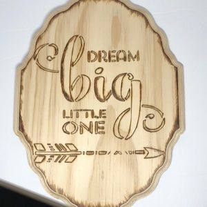 Handmade burned plaque